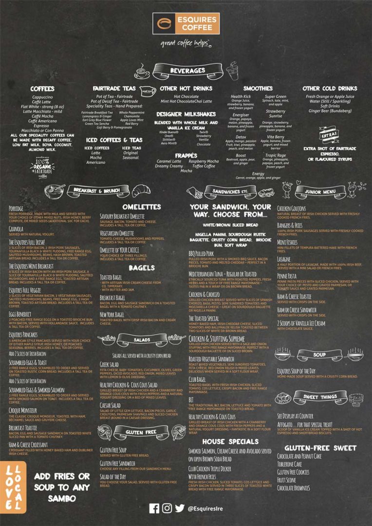 coffee menu sample rome fontanacountryinn com coffee menu sample