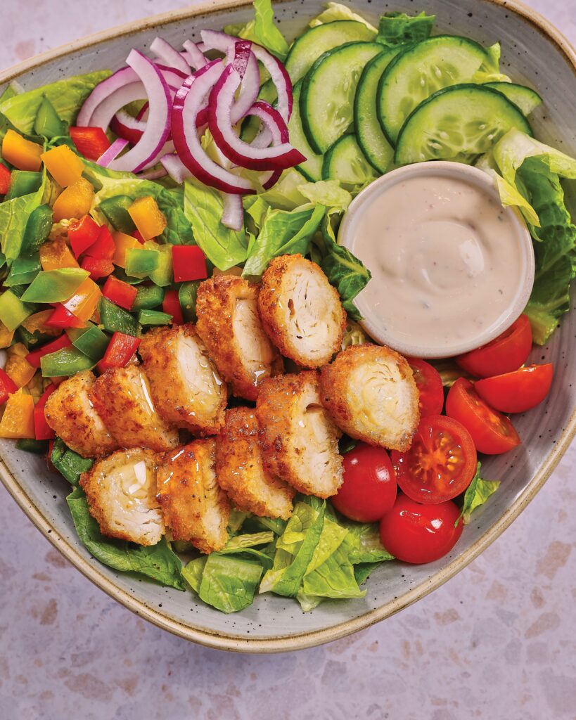 HOT HONEY CRISPY CHICKEN SALAD